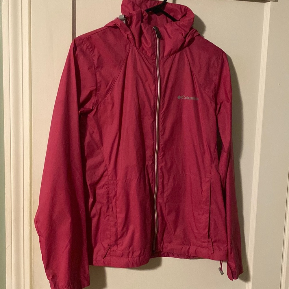 Small Magenta Columbia Raincoat